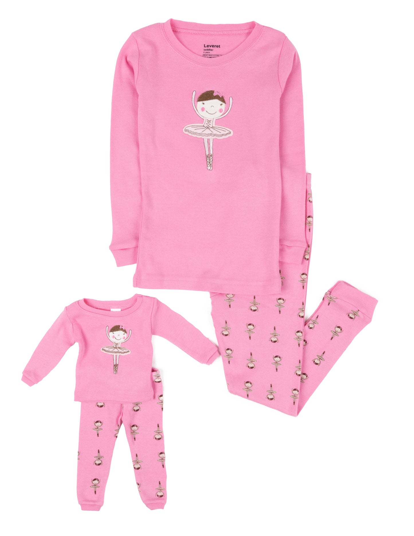 Ballerina Girl & matching Doll Cotton Pajamas
