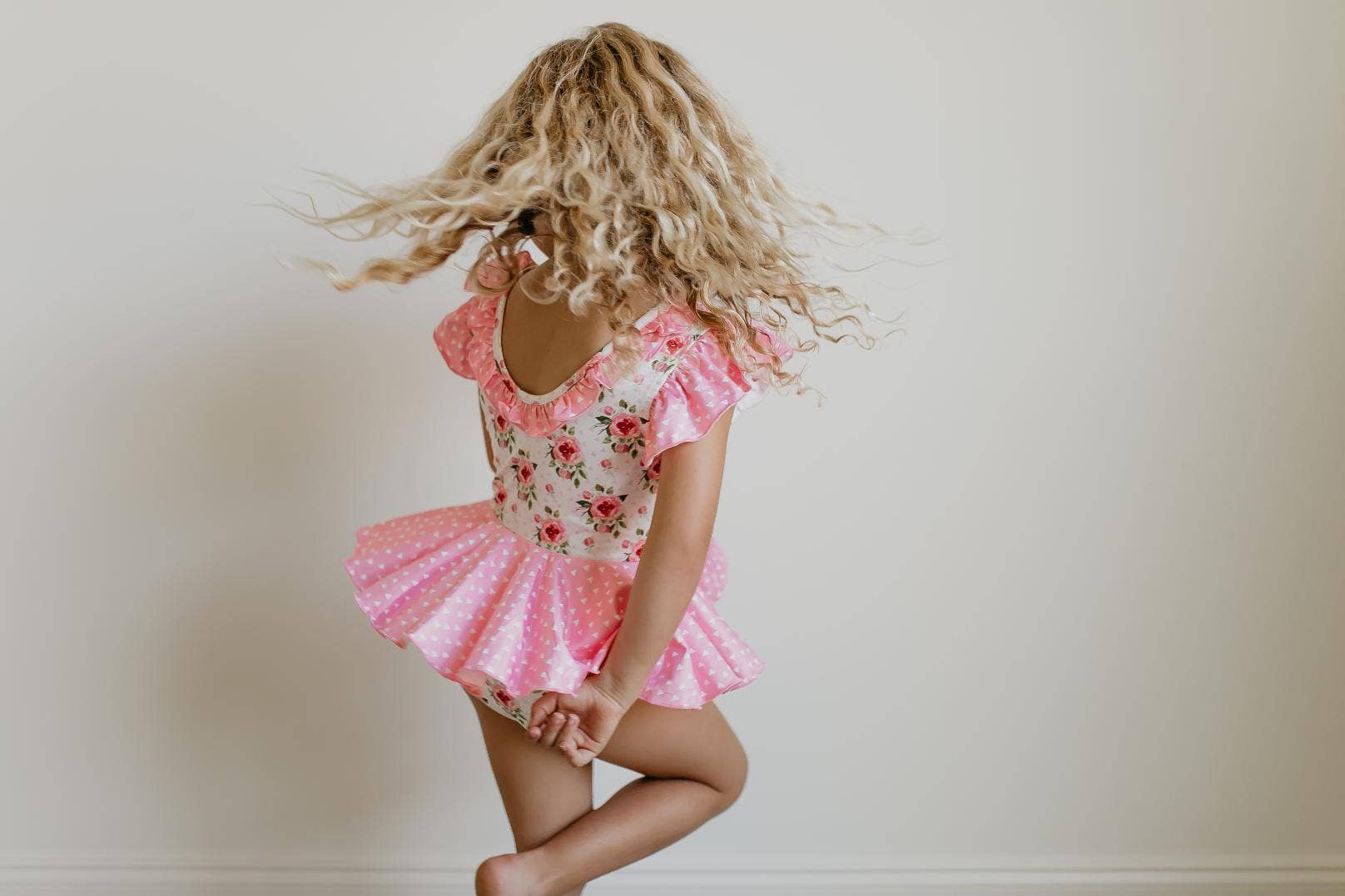 Sweethoney Pink factory Floral Skirted Leotard